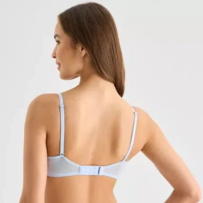 Ambrielle Tulip Lace Push Up Bra In Blue