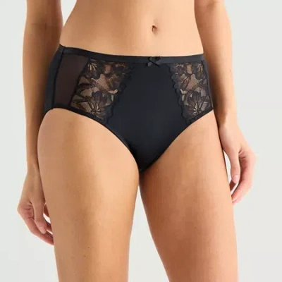 Ambrielle Tulip Lace Womens Brief Panty 382348 In Black