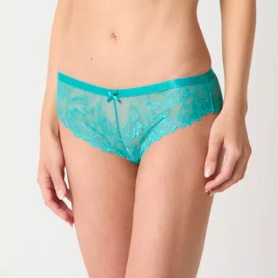 Ambrielle Tulip Lace Womens Cheeky Panty 364244 In Green