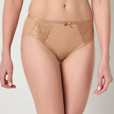 Ambrielle Tulip Lace Womens High Cut Panty In Sand