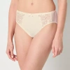 Ambrielle Tulip Lace Womens High Cut Panty In White