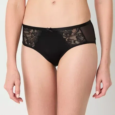 Ambrielle Tulip Lace Womens Hipster Panty 364240 In Black