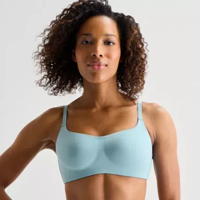 Ambrielle Wireless Balconette Bra 364457 In Blue