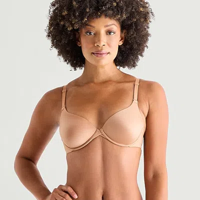 Ambrielle Womens Everyday Lace Demi Bra In Beige