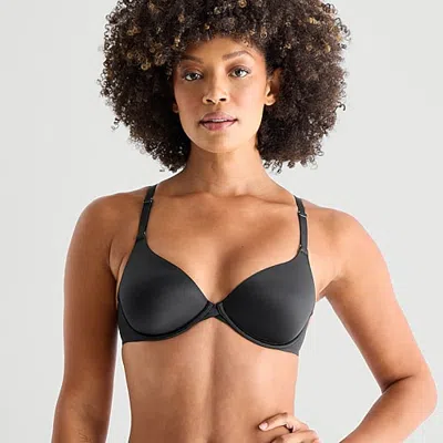 Ambrielle Womens Everyday Lace Demi Bra In Black