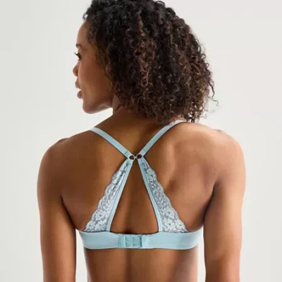 Ambrielle Womens Medium Support Demi Bra 382349 In Blue