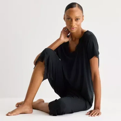 Ambrielle Womens Pajama Pants In Black
