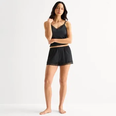 Ambrielle Womens Pajama Shorts In Black