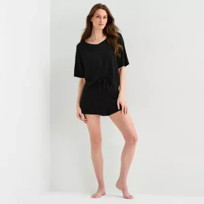 Ambrielle Womens Pajama Shorts In Black