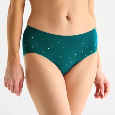 Ambrielle Womens Seamless Brief Panty In Green