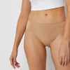 Ambrielle Womens Seamless High Cut Panty In Brown