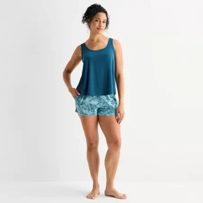 Ambrielle Womens Sleeveless 2-pc. Pajama Set In Multi