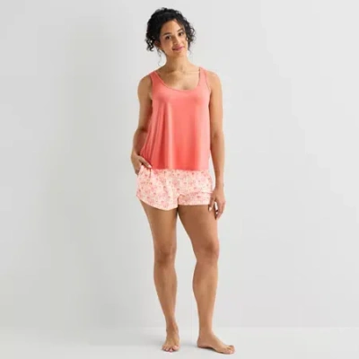 Ambrielle Womens Sleeveless 2-pc. Pajama Set In Multi