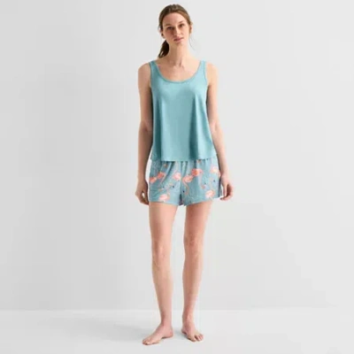 Ambrielle Womens Sleeveless 2-pc. Pajama Set In Multi