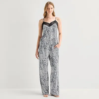 Ambrielle Womens V-neck Sleeveless 2-pc. Pajama Set In Multi