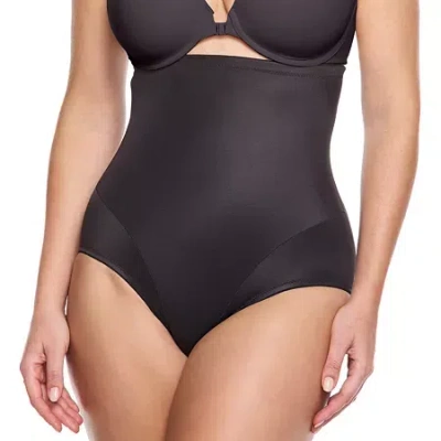 Ambrielle Wonderful Edge Back Magic High-waist Control Briefs In Black