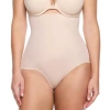 Ambrielle Wonderful Edge Back Magic High-waist Control Briefs In Sand