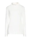 Ambrosi Italia Woman T-shirt Off White Size 10 Modal, Polyamide, Elastane, Cashmere In Off White