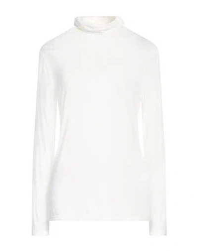 Ambrosi Italia Woman T-shirt Off White Size 10 Modal, Polyamide, Elastane, Cashmere