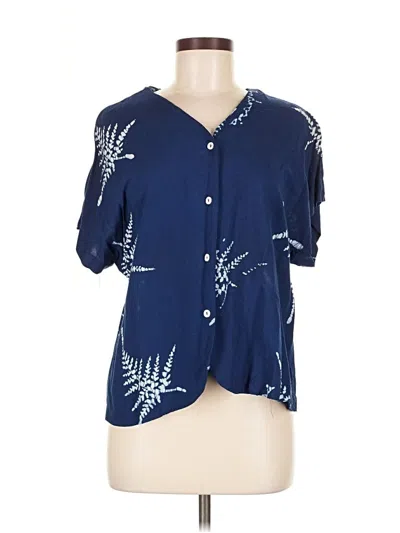 Pre-owned Ambrosia Short Sleeve Blouse In Blue