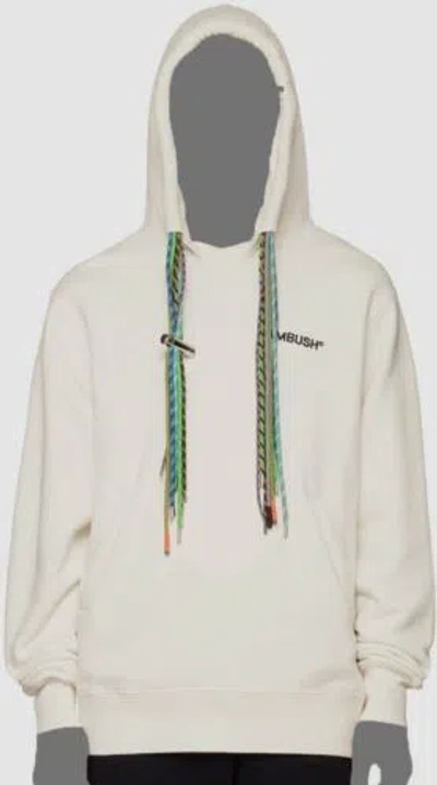 Pre-owned Ambush $800  Men's Ivory Multicord Logo Hoodie Sweatshirt Sweater Size L In White