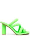 Ambush 90mm Padded Leather Sandals In Green