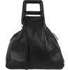 Ambush A-handle Leather Shoulder Bag In Black