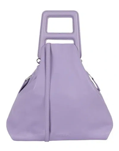 Ambush A-handle Leather Shoulder Bag Woman Handbag Purple Size - Calfskin