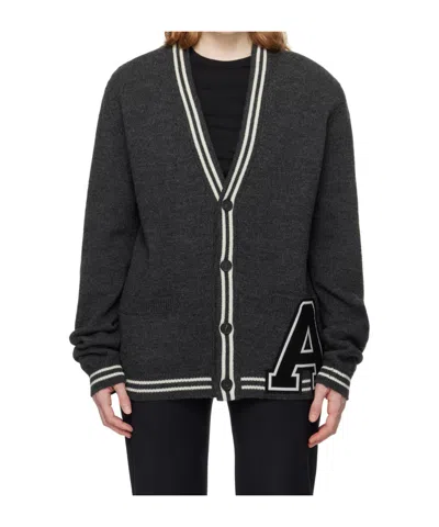 AMBUSH VARSITY-LETTER WOOL CARDIGAN