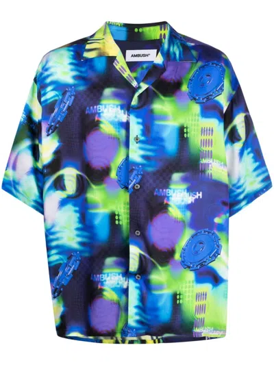 Ambush Abstract-pattern Short-sleeve Shirt In Multi