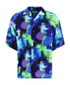 Ambush Abstract-pattern Short-sleeve Shirt In Blue