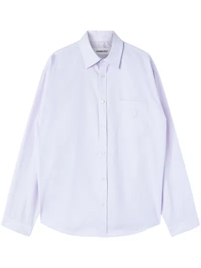 Ambush Armhole Cotton Shirt In Blue