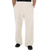Ambush Asparagus White Cotton Blend Monogram Sweatpants In White