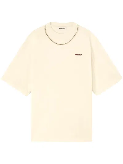 Ambush Ball Chain-detail T-shirt In White