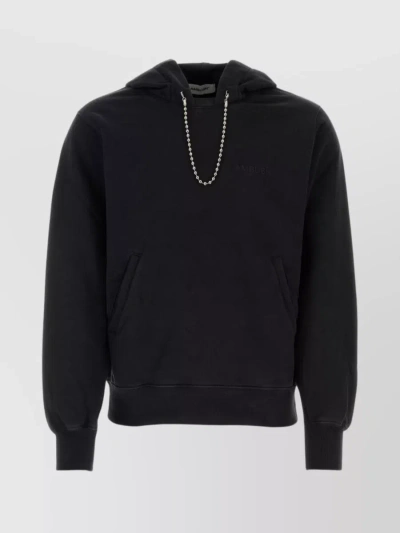 AMBUSH BALLCHAIN COTTON HOODED SWEATSHIRT WITH CHAIN DETAIL