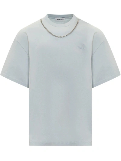 Ambush Ballchain Crewneck T-shirt In Ballad Blu