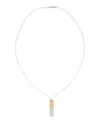 Ambush Battery Charm Necklace With Two-tone Finish