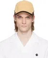 Ambush Beige & Black Canvas 'a' Patch Cap In Beige