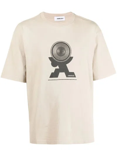 AMBUSH BEIGE COTTON T-SHIRT