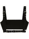 Ambush Belt-detailing Crop Top In Black