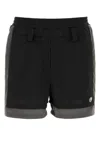 Ambush Bermuda Shorts With Elastic Waistband And Side Stripes In Black