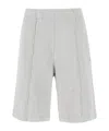 Ambush Bermuda Shorts With Central Seamed Pleat In White