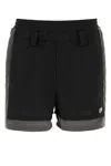 Ambush Bermuda Shorts With Elastic Waistband And Side Stripes In Rabbit