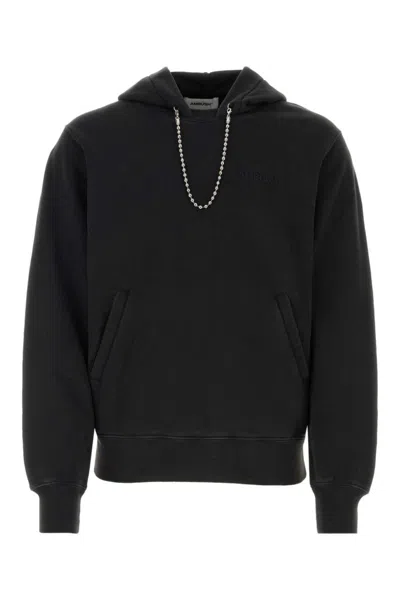 AMBUSH MEN BLACK EMBROIDERED LOGO SWEATSHIRT, L LUXURY SWEATSHIRTS & HOODIES FOR MEN DARVEYS