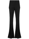 Ambush Black Flared Wool Trousers In Black