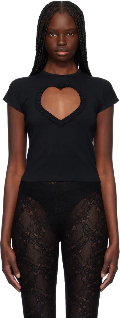 Ambush Black Heart Baby T-shirt In 19 Black