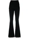 Ambush High-waist Flared Trousers In Black