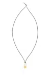Ambush Black Lock Pendant Necklace In Black