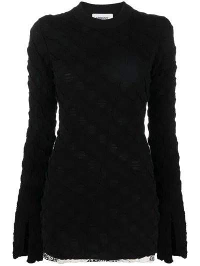 Ambush Black Monogram High-neck Sweater