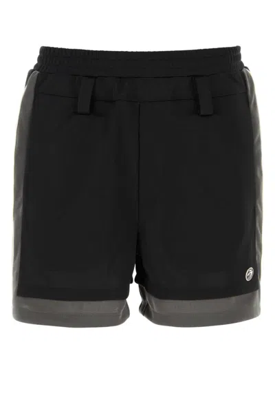 AMBUSH BLACK POLYESTER BERMUDA SHORTS
